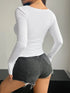 'Delfina' Square Neck T-Shirt - Celes Fashion